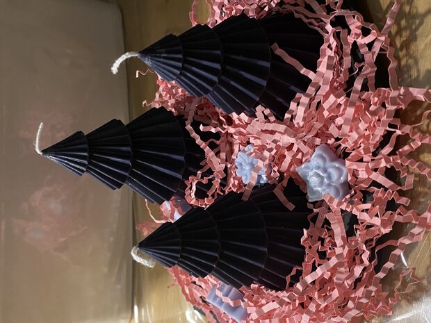 Kerstboom sier en geurkaars S of M sojawas handgemaakt