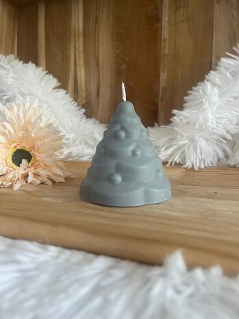 Ronde Kerstboom sier en geurkaars sojawad handgemaakt
