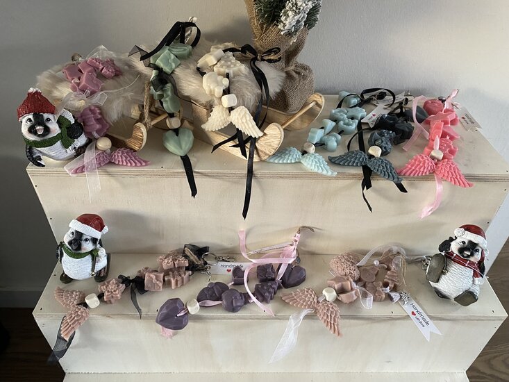 Geurende zeepketting in bijpassende kleur